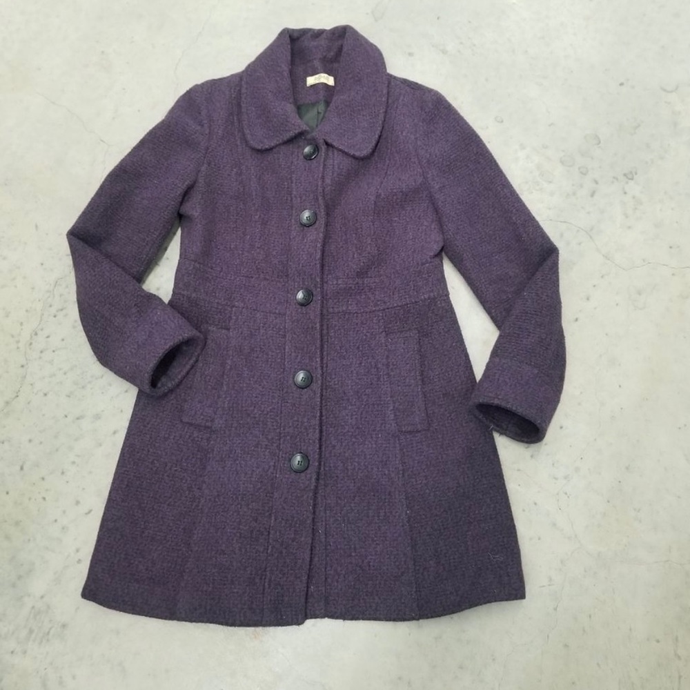 Romy purple charcoal pea coat size medium